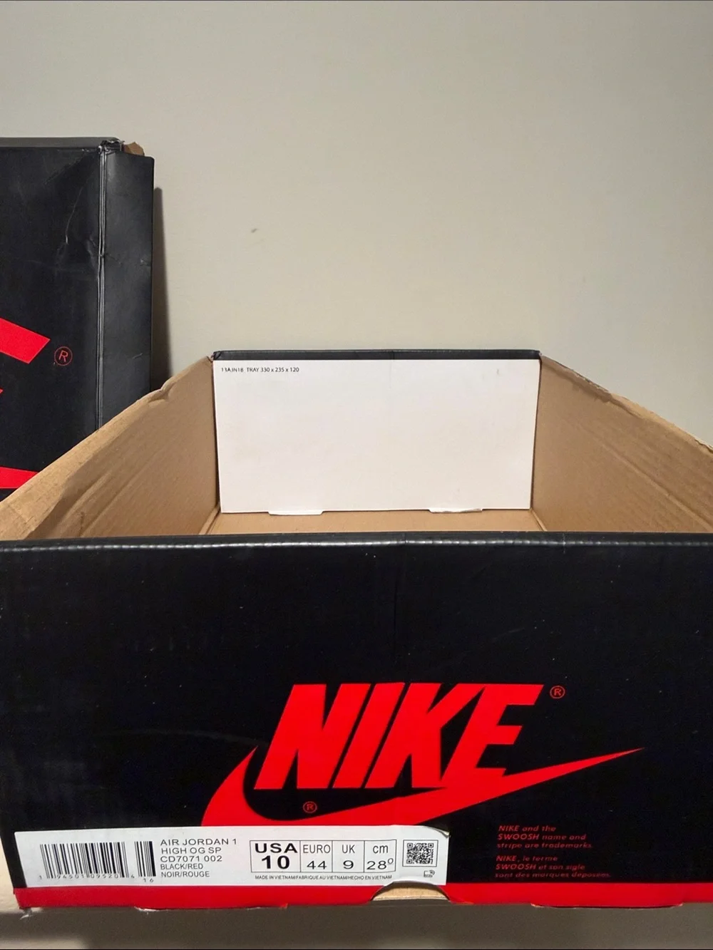 Nike Black Patent Leather High-Top Sneakers with Red Outsole and Laces